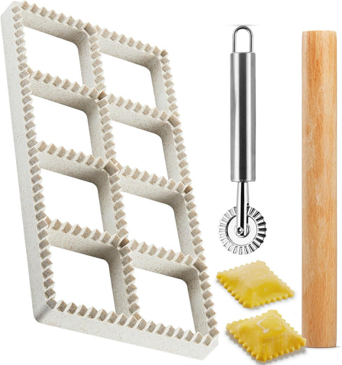 Ravioli Maker Press, Ravioli Press Mold Set - Squares Ravioli Stamp Maker