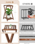 2 Plant Stand Indoor,Wooden Tier Plant Stands,Corner Square Plant Shelf,Rustic Flower Stand Tall Plant Holder