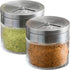 CUSINIUM 3oz Glass Spice Seasonings Shaker with Adjustable Lid, 2-Pack