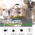 Steamer Basket Stainless Steel Vegetable Basket, Metal Handle Folding Silicone Feet Insert for Cooking Veggies