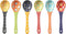 Set of 6 Colorful Ceramic Small Serving Spoons, Dishwasher & Microwave Safe Soup Spoons for Cereal, Soups, Stews