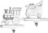 Klikel Train Stocking Hanger Set of 2 - Shiny Silver Metal Christmas