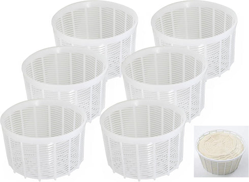 6 pcs Soft Cheese Mold for Cheese Making 1.25QT - Small Cheese
