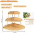 3-Tier HYNAWIN Bamboo Corner Desk Organizer Shelf, Triangle Storage Rack for Office & Home, Space-Saving Desktop Shelf