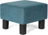 13" Homebeez Small Footstool Leathaire Fabric Ottoman Footrest Modern Home Living Room Bedroom Square Stool with Padded