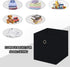 Black Foldable Storage Cubes Bins, 11 Inch Cloth Storage Cube Organizer with Dual Handles, Set of 3