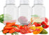 Axe Sickle 3 Pcs 8 Ounce Juice Bottles, Plastic Milk Bottles with Tamper Evident Caps for Beverages