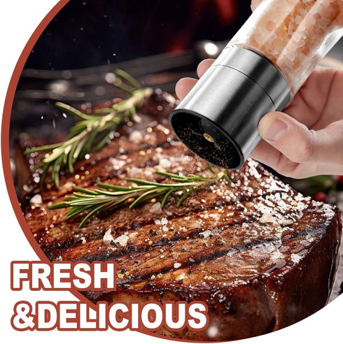 Set Salt Grinder Pepper Mill, and (Single Grinder)