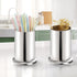 ZEAYEA 6 Pack Stainless Steel Straw Holder, Countertop Straw Dispenser for Store, Restaurant, Bar, Home Kitchen