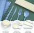 4 Sets Travel Utensils with Case, Reusable Plastic Cutlery Set for Lunch Box Accessories