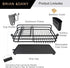 Counter, 16.5" 11.8" BRIAN & DANY Aluminum Dish Drying Rack, Dish Racks for Kitchen Dish Drainer with Removable Cutlery