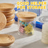9 Set Pcs Yogurt Jar Lids Compatible with Oui Yogurt Jars Bamboo Wooden Lids Round Reusable Canning Covers