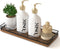 Oak Wooden Kitchen Soap Tray, 11" Sink Countertop Organizer for Soap, Sponge, Spice, and Decorative Tray
