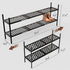 45.6" 2-Tier Closet, Shoe Rack, Expandable Shoes Storage Metal Shoe Shelf Stand Stackable Boot Organizer for Entryway