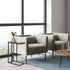 C-Shaped End Table, for Living Room, Bedroom, Small Spaces, TV Tray Couch Side Tables Laptop Table, Rustic Brown