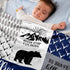 LASTSTA8 Ship Next Day,Ship Next Day,Personalized Baby Blankets for Boys Girls, Custom Flannel Blanket with Name