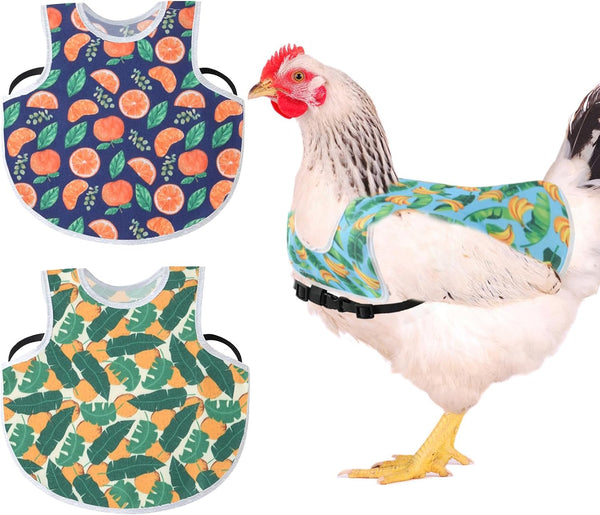 NeoBusy Chicken Saddles 3 Pack with Buckle Straps - Adjustable Hen Aprons for