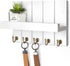 Rebee Vision Key Holder for Wall, Decorative Mail Organizer with 5 Key Hooks for Modern Farmhouse Home Decor