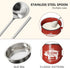15OZ PGYARD Mini Bacon Grease Container With Strainer - Enamel Grease Saver, Farmhouse Bacon Grease Keeper For Kitchen