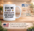 11 oz Funny Hot Cocoa Mug. Give Me Hot Chocolate and Nobody Gets Hurt Coffee Cup. Novelty Gift idea for Winter and the