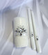 Unity Candle Set for Wedding Ceremony & Reception – 6” Pillar & Two 10” Taper Candles – Handmade in USA, White