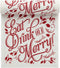 Five Star Napkins Eat Drink & Be Merry Christmas Cocktail Napkins, White Linen, 4.5" x 4.5" (50 x)