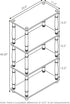 "Furinno Turn-N-Tube 4-Tier Multipurpose Shelf Display Rack, Classic Tubes in French Oak Grey/Black"