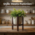 Drawinsage 5-6-7-7.5" Adjustable Plant Stand Indoor, Metal Stable Plant Holder, Modern Plant Stands Fits Pots for Home