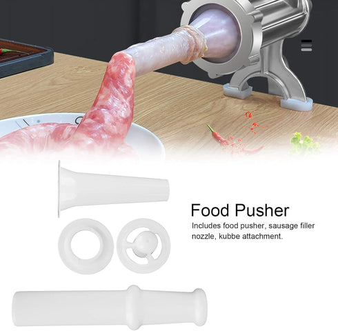 Food Grinder Attachment for Kitchen Aid Stand Mixers with Universal Food Pusher, Sausage Filler Nozzle, Kubbe