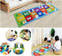 Count 3 7 26''x55'' Hop and Hopscotch Rug, Kids Floor Play Area Rug Game Carpet Crawl Jump Mat, Children Numbers