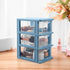 Zerodeko 3 Drawers Plastic Organizer Storage, Clear 3-Drawer Desktop Unit for Arts and Crafts