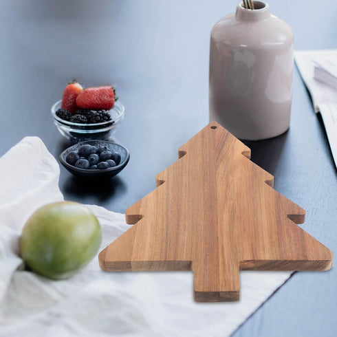 Amosfun Christmas Tree Charcuterie Board, Wooden Appetizer Tray, Holiday Cheese Board, Sushi Serving Tray