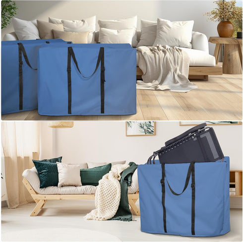 Uranshin 600D 43" 11" 29" 1 Pack) Large Outside Folding Chair Storage Bag with Zipper and Handles, Folding Chair Carry