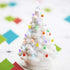 Red Green Blue Clear Holiday Tree - Lighted 8 Inch Ceramic Decorative Tabletop Figurine