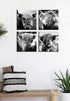 DJSYLIFE Highland Cow Wall Art - Black and White Cow Pictures, Modern Rustic Decor for Bedroom or Office