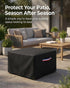 Yagvany 600D 22 22 18 Inch, Square Waterproof Patio Ottoman Cover, Heavy Duty Outdoor Furniture Cover with Windproof