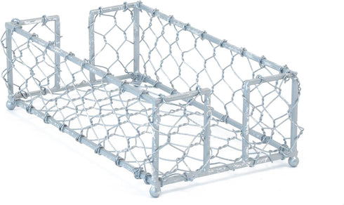 Boston International Guest Napkin Caddy - Chicken Wire Design with Silver Foil