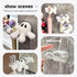 2PCS Cute Hanging Toothbrush Holder, Wall Hanging Utility Suction Hooks with Sticky Pads for Bathroom Decor