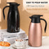 2 Pcs 68oz Thermal Coffee Carafes, Insulated Stainless Steel for Keeping Hot, Includes 2 Brushes