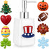Gejoy Seasonal Soap Dispenser Patriotic 4th of July Magnetic Interchangeable Set -