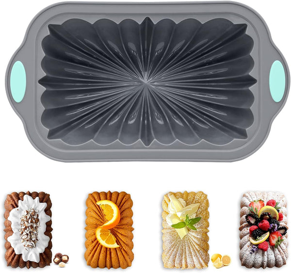 Silicone Bread Loaf Pan, Non-Stick Baking Mold with Metal Reinforced Frame for Homemade Bread, Long-Lasting Performance