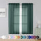 Hunter Green Sheer Curtains, 63 Inch Length 2 Panels, Solid Color Rod Pocket Window Sheer Curtain Panels for Living