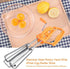 Rotary Egg Beater, Hand Crank Handheld Mixer, Stainless Steel Portable Mixer with Plastic Handle, Small Manual Hand