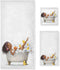 ALAZA Towel Bathroom Sets, African Girl On Bath with Music Yellow Duck