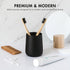 Countertop, Yew Design Matte Black Toothbrush and Toothpaste Holder and Cup for Bathroom Vanity and Round Organizer
