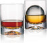 JBHO Hand Blown Crystal Double Old Fashioned Cocktail Glasses, Set of 2, Perfect Size for Oversized Ice Cubes
