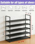 Yegazte 5 34.3" 20-25 Closet, Tier Shoe Rack Large Capacity, Wide Adjustable Shoe Organizer for Pairs, Sturdy Non-Woven