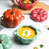Dutch Oven Pot with Lid, Pumpkin Pottery Dessert Saucepan, Mini Baking Dish, Green