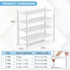 4 Closet, Bathroom27 x11 x26(White, 4 Tier Bamboo Shoe Rack Storage Organizer for Multifunctional Stackable Free
