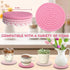 4.8 inch Set 4, Drink Coasters of Large Fabric Cotton Coasters,Cute Girly Absorbent Handmade Woven Coaster,Minimalist